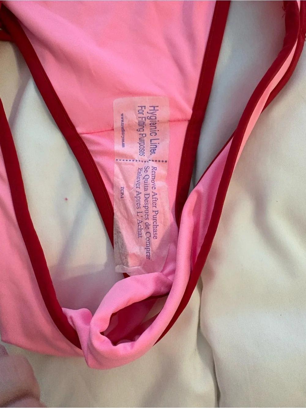 PINK x Frankies Bikinis Pink & Red Two-Piece Bikini Set